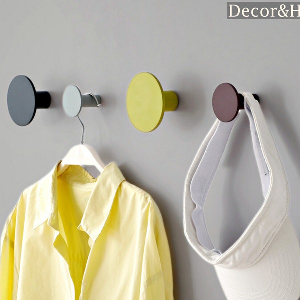 Colourful Wall Hooks Round Wall Hooks Resin Dot Hooks Coat Purse Hat Towel Hanger Wall Decoration