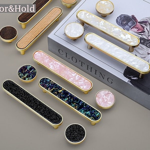 Colorful Cabinet Knobs and Pulls: Zinc Alloy, Acrylic, Wood