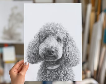 Custom Pet Portrait from Photo - Detailed Hand Drawn Pencil Sketch of Your Beloved Pet