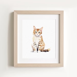 Mini Custom Watercolor Cat Portrait, Cat Memorial, Cat Loss Gift, Cat Lover Gift, Pet Painting, Tiny Paintings, Miniature Painting