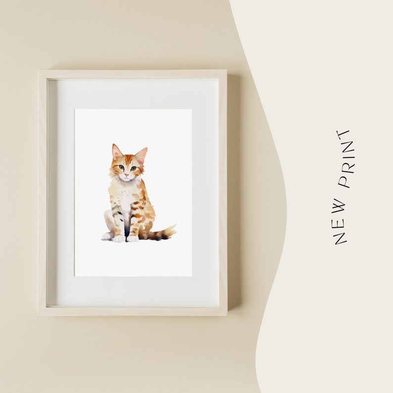 Mini Custom Watercolor Cat Portrait, Cat Memorial, Cat Loss Gift, Cat Lover Gift, Pet Painting, Tiny Paintings, Miniature Painting image 3