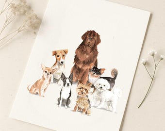 Custom Pet Portrait from photo - Personalised Illustration