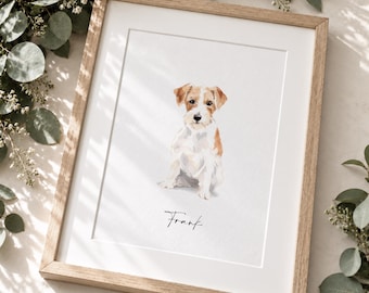 Custom Pet Portrait from photo - Personalised Dog Cat Illustration