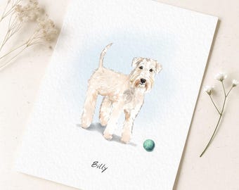 Custom Pet Portrait from photo - Hand-Drawn Illustration