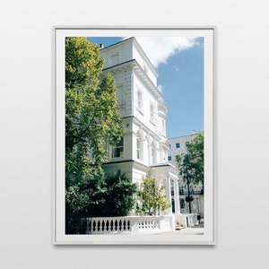 Summer in Notting Hill, London house, London photography print, Printable wall art, Digital Download, Instant Digital Download