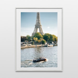 Paris Seine river and Eiffel Tower, travel photography, wall art, instant digital download