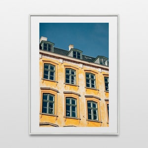 Nordic building architecture wall art, Copenhagen photography print, Instant digital download