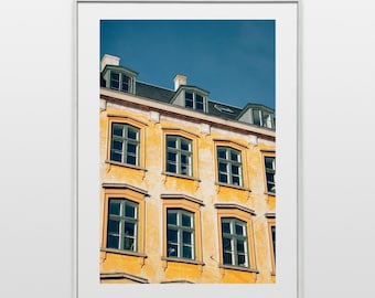 Nordic building architecture wall art, Copenhagen photography print, Instant digital download