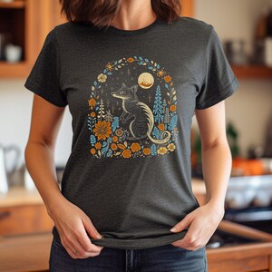 Cute Possum Goblincore Shirt, Vintage Opposum Cottagecore T-Shirt for Women, Forest Animal Lover Graphic Tee Shirt, Forestcore Gift for Her