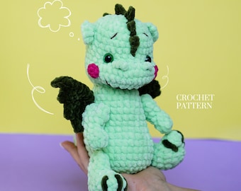 Crochet plushies pattern Dragon, amigurumi pattern, Chinese dragon plush, Amigurumi Dragon pattern