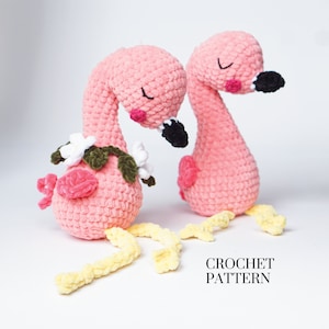 Crochet plushies pattern Flamingo, flamingo crochet pattern