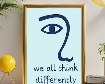 Neurodiversity Floral Brain Print: Inspirational Mental Health Art (Digital Download)