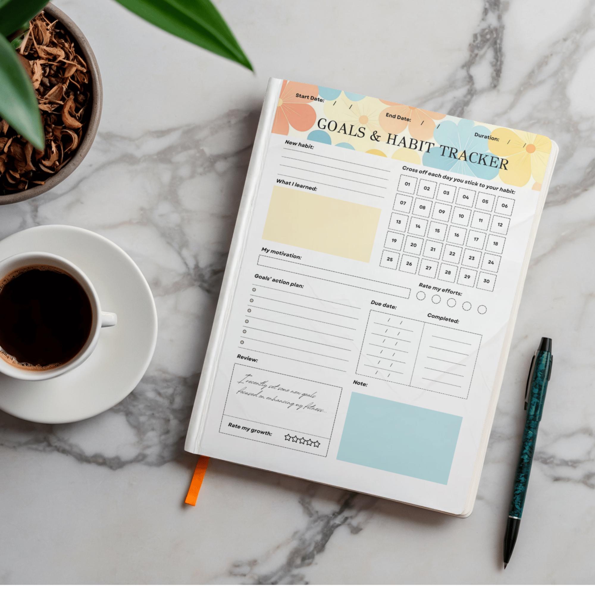 DBT Habit Tracker, Diary Card, Dialectical Behavior Therapy, Mood ...