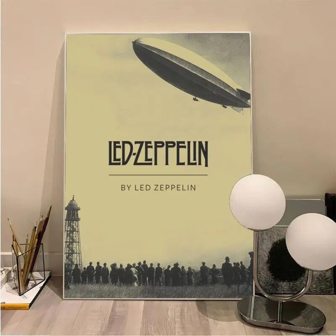 Led Zeppelin Canvas Poster Rock Band Rockstar Roll Vintage Etsy