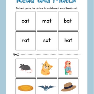 Read and Match worksheet