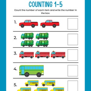 Counting 1-5 worksheet