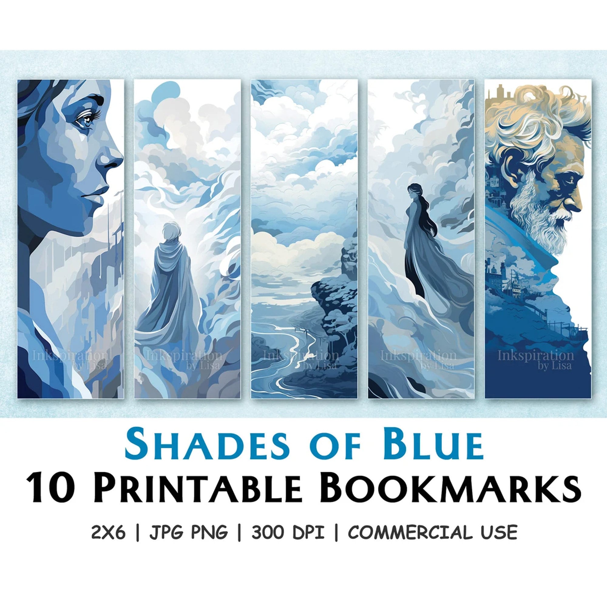 Blue Printable Bookmarks Plepic PVC Soft Cut Out Template Bookmark