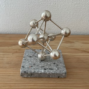 Atomium model Brussels World&#39;s Fair 1958 vintage sculpture molecule cabinet of curiosities paperweight office