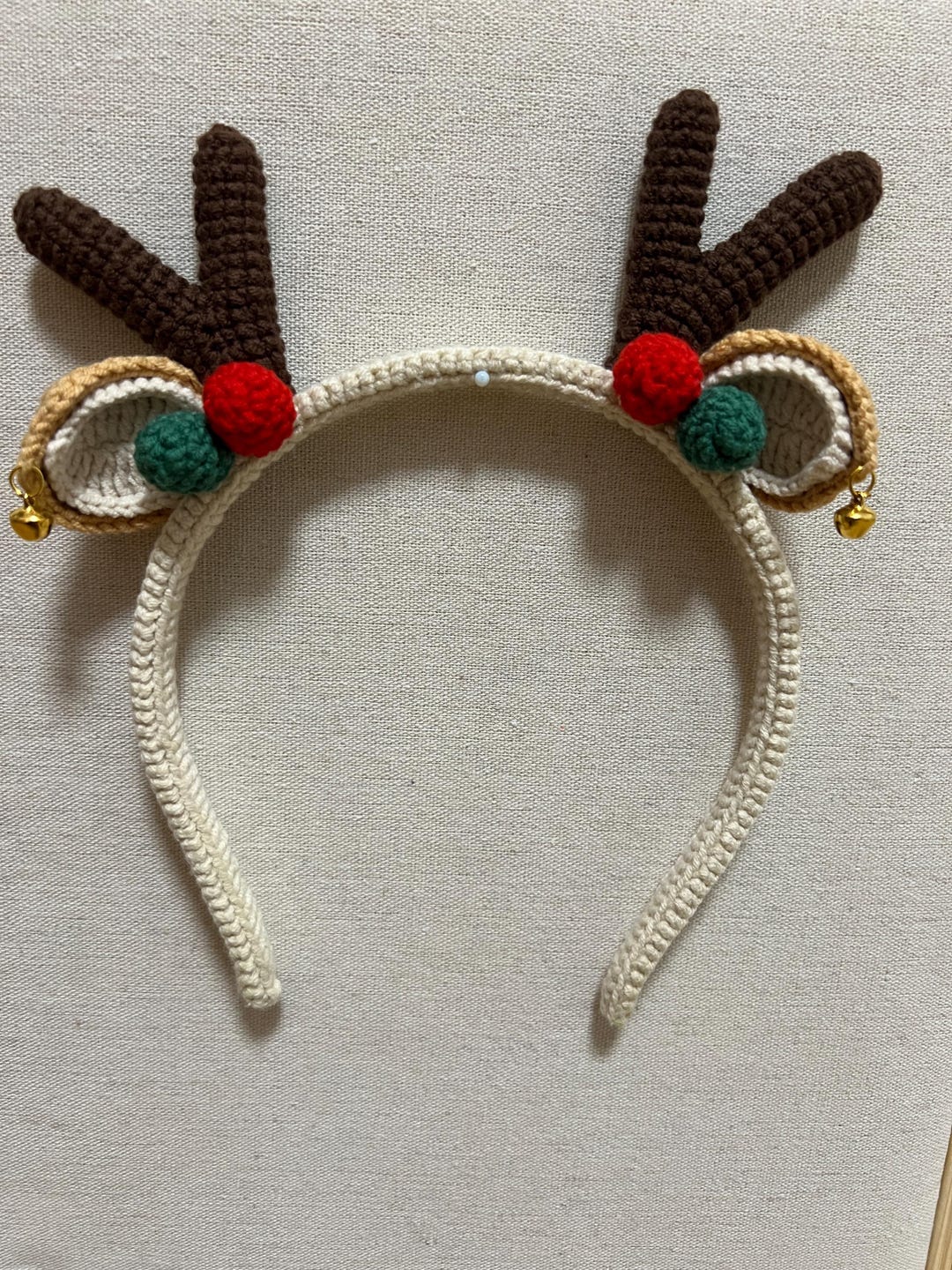 Serre-tête Bois De Renne De Noël – Paillettes Rouges, Cloches, Accessoire Festif Pour Adultes