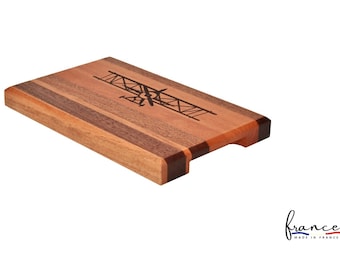 Engraved cutting board with Airplane motif | Artisan wood | Ideal gift