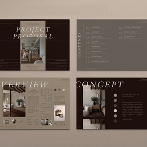Interior Design Project Proposal & Mood Board Canva Template, Professional Template made for Interior Designers and Interior Architects image 2