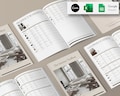 Interior Design Canva, Google Sheets & Excel FFE Schedule: Product Template , Finishes Schedule, Lighting Schedule, Hardware Schedule