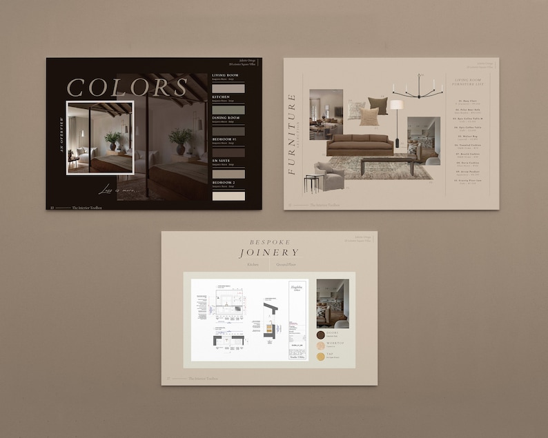 Interior Design Project Proposal & Mood Board Canva Template, Professional Template made for Interior Designers and Interior Architects image 6