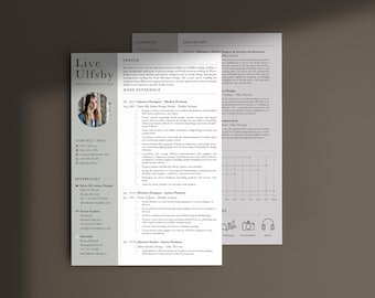 2024 Create Resume CV Template - InDesign & Canva - For Architects, Interior Designer, Graphic Designers and other creative careers