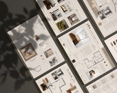 Interior Design Project Proposal & Mood Board Canva Template, Professional Template made for Interior Designers and Interior Architects
