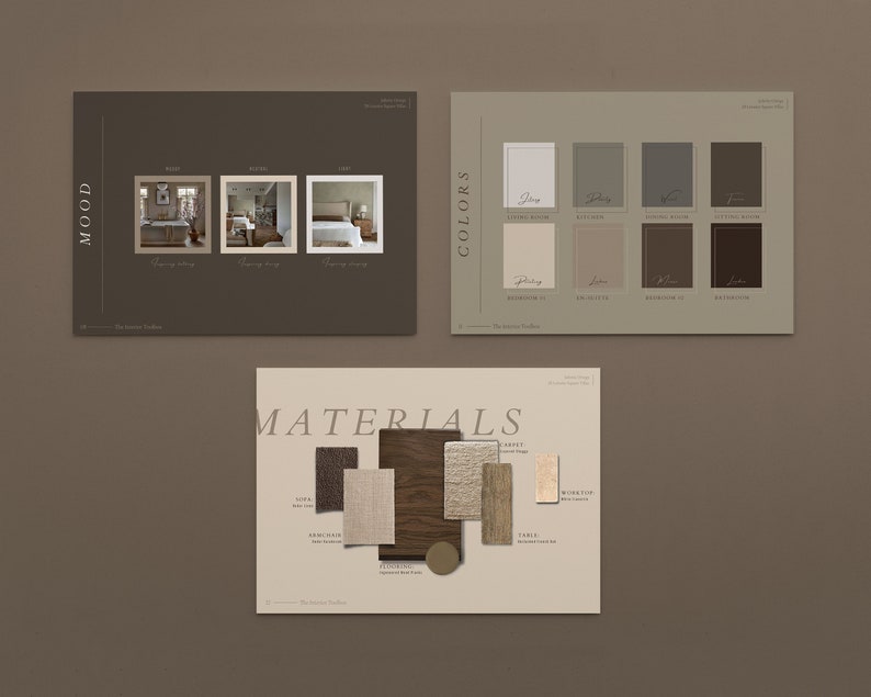 Interior Design Project Proposal & Mood Board Canva Template, Professional Template made for Interior Designers and Interior Architects image 4