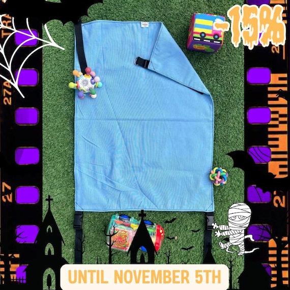 Hamaca de viaje 2 en 1 | Asiento auxiliar para paseos y viajes para 2º hijo |  Azul cielo