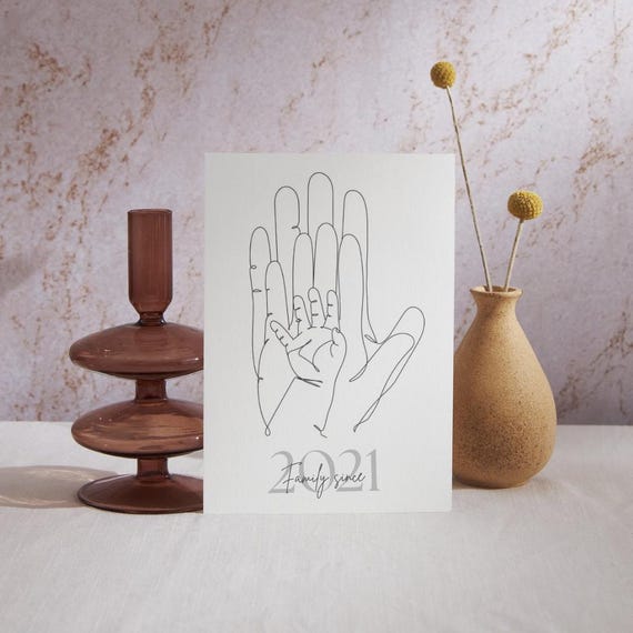 Decorative print to give as a gift in One Line Art