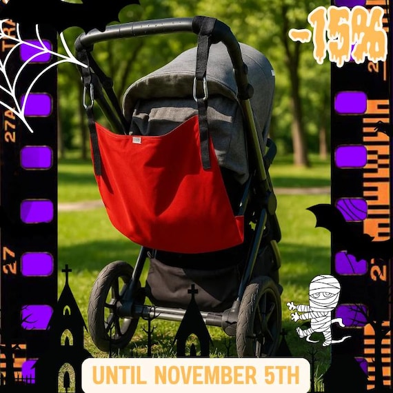 2-in-1 Travel Bouncer | Booster Seat for Strollers and Travelers for a Second Child | Red