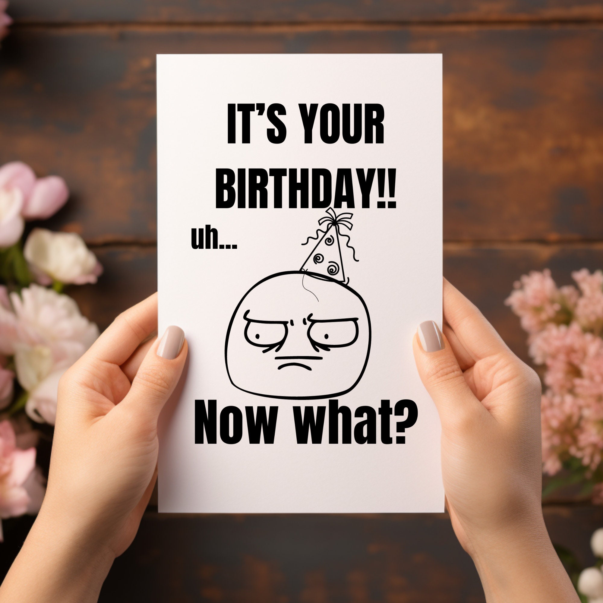 Funny Birthday Card Meme Birthday Card Humorous Birthday - Etsy