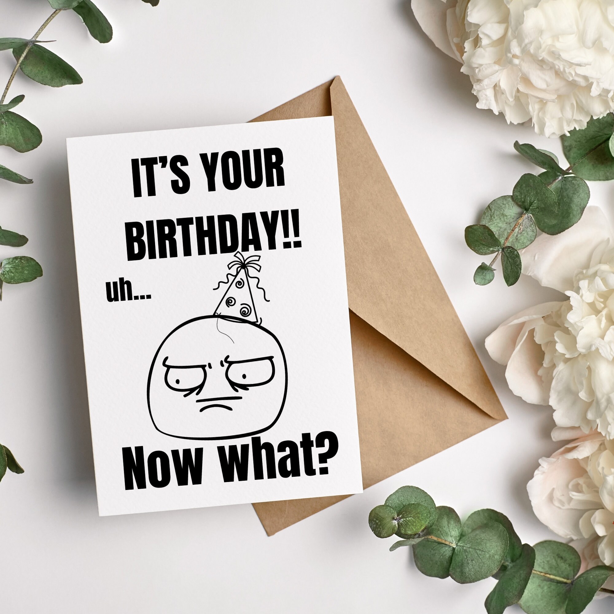Funny Birthday Card Meme Birthday Card Humorous Birthday - Etsy