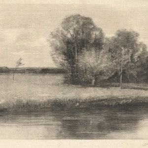 5 Etchings by Albion Harris Bicknel, 1880-90