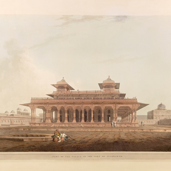 5 Color Lithographs by Thomas and Willam Daniells, 1795 - Oriental Scenery