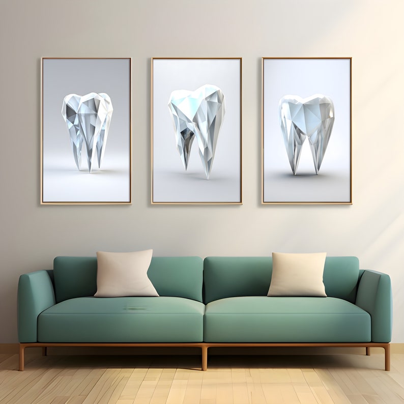 Dental Wall Art for Dental Office Wall Decor for Dentist Gift Modern
