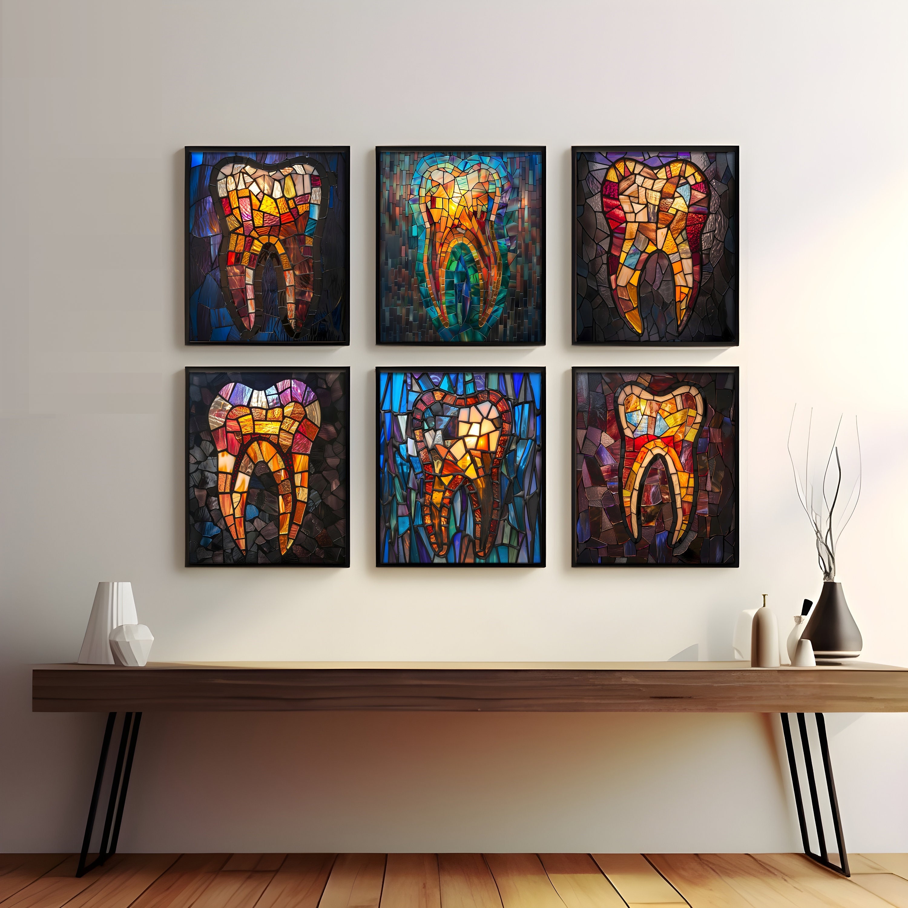 Dental Wall Art for Dental Office Wall Decor for Dentist Gift Colorful