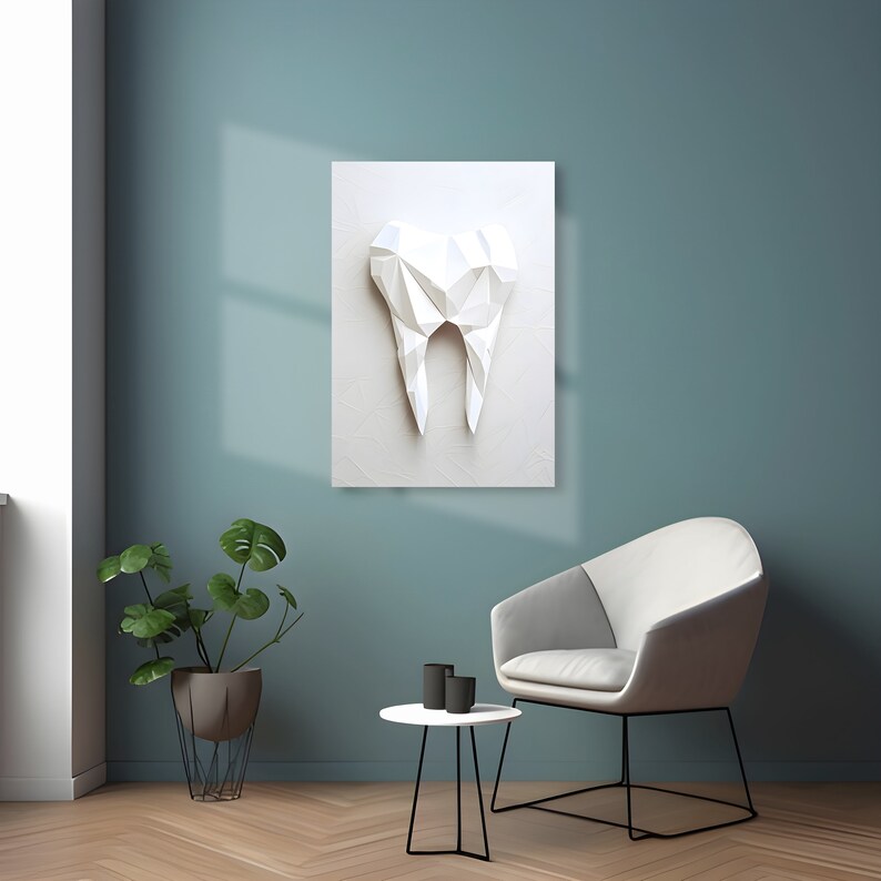 Dental Wall Art for Dental Office Wall Decor for Dentist Gift Origami