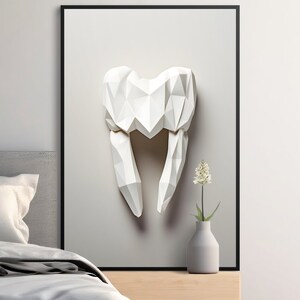 Dental Wall Art for Dental Office Wall Decor for Dentist Gift Origami ...