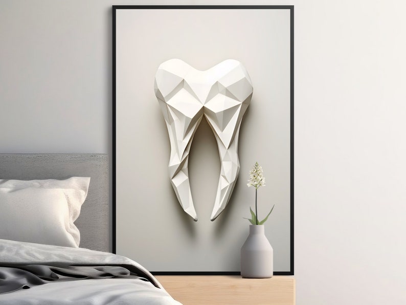 Dental Wall Art for Dental Office Wall Decor for Dentist Gift Origami