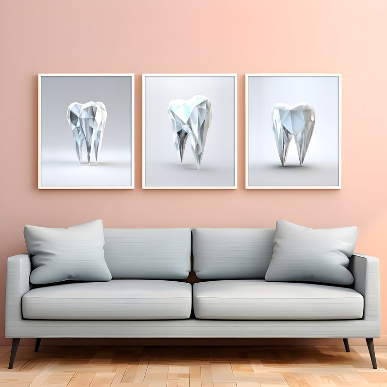 Dental Wall Art for Dental Office Wall Decor for Dentist Gift Modern