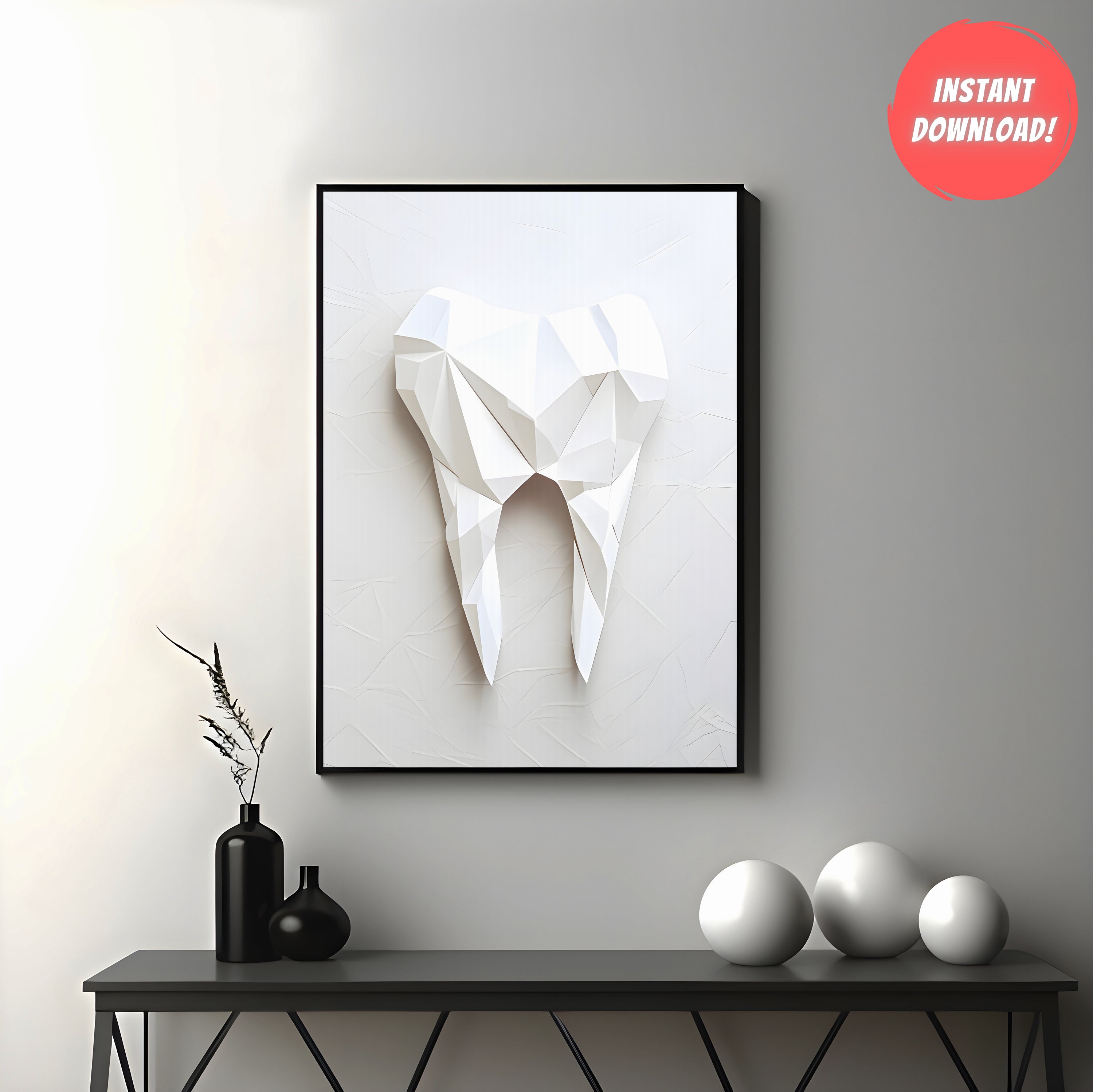 Dental Wall Art for Dental Office Wall Decor for Dentist Gift Origami ...