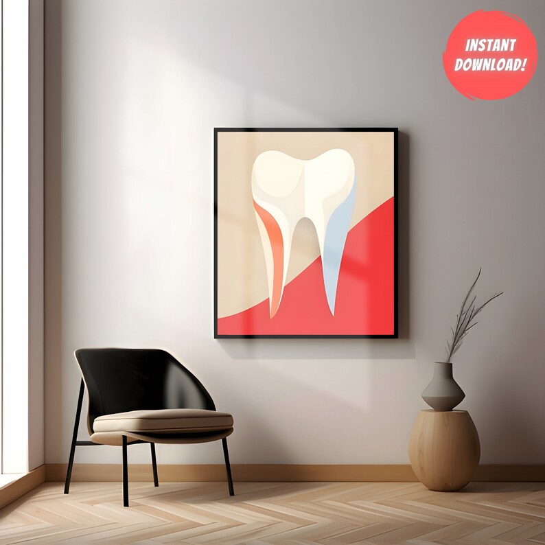 Dental Wall Art for Dental Office Wall Decor for Dentist Gift Colorful