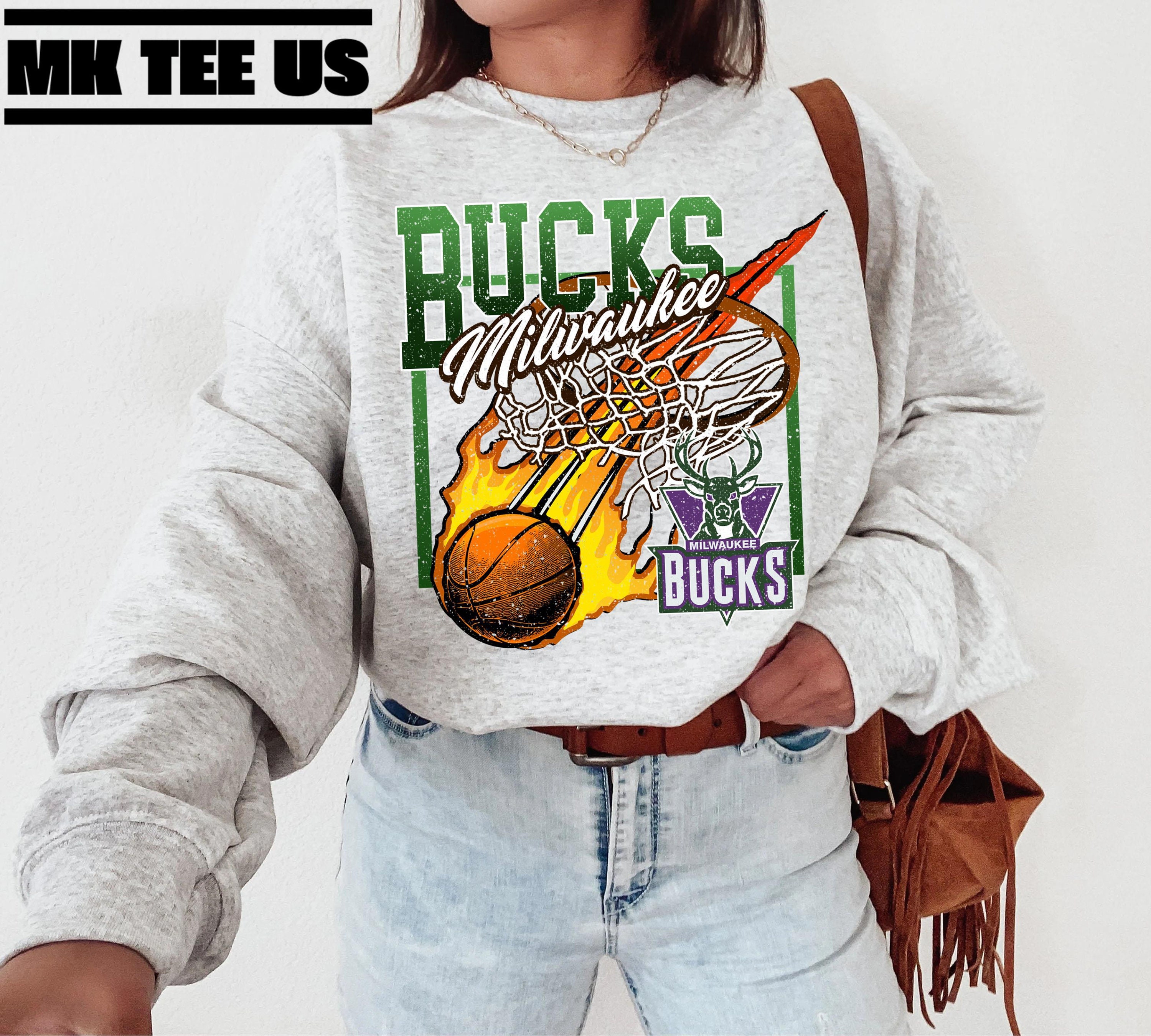Vintage 90s Cotton Mix Green Starter Milwaukee Bucks Sweatshirt - Large–  Domno Vintage