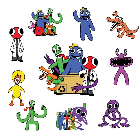 Rainbow Friends Characters SVG Bundle