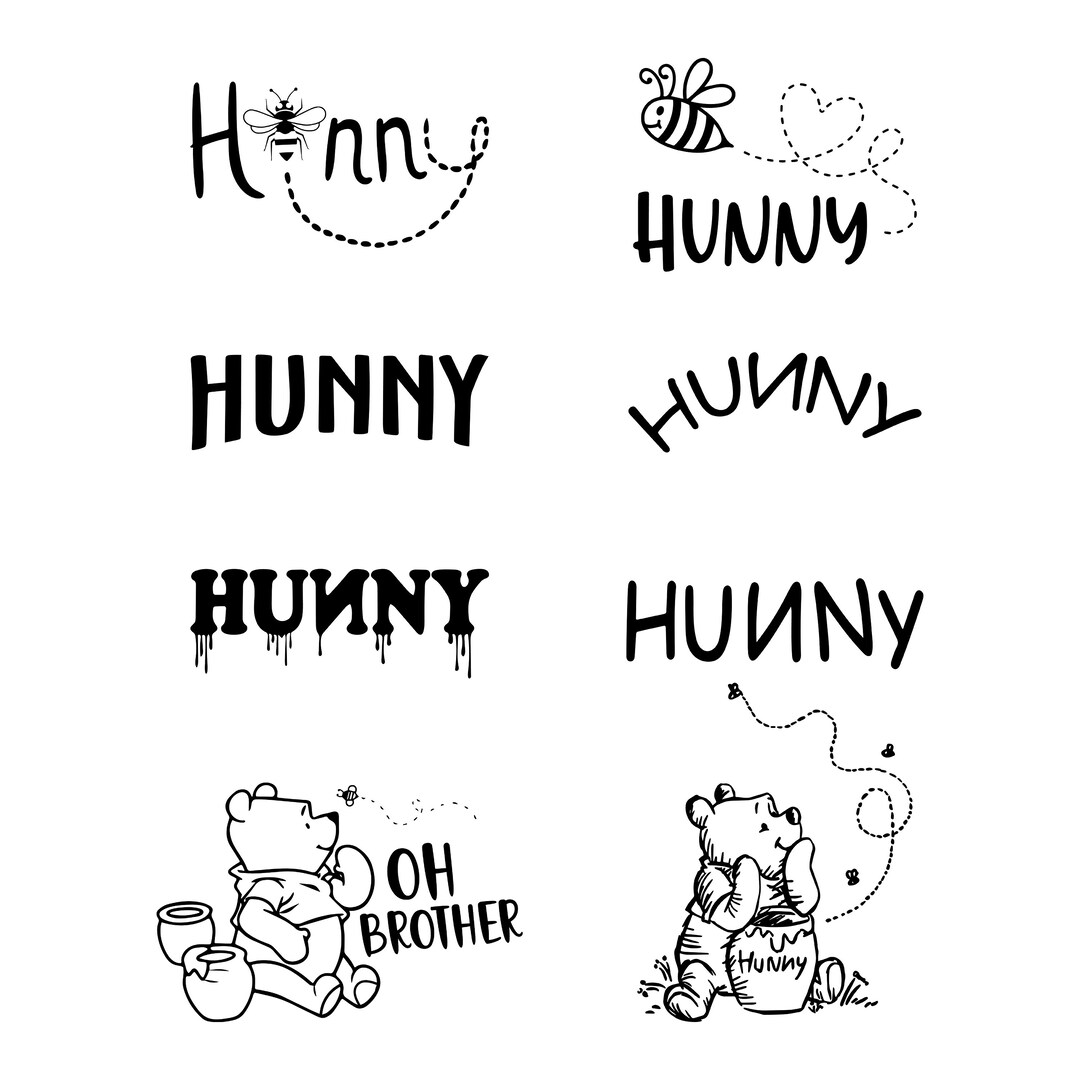 Hunny SVG, Hunny Design, Honey SVG, Hunny Shirt SVG, Winnie the Pooh