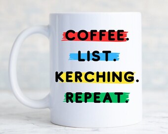 Reseller Mug Gift - Online Seller Mug - Funny Rude Mug - Ebay Birthday Gift - Coffee List Kerching Repeat