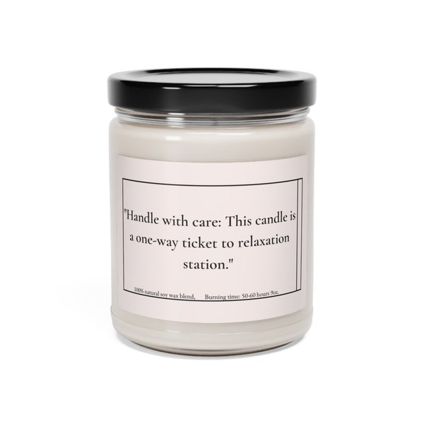 Handle with care: This candle is a one-way ticket to relaxation station. Sea salt and Orchids